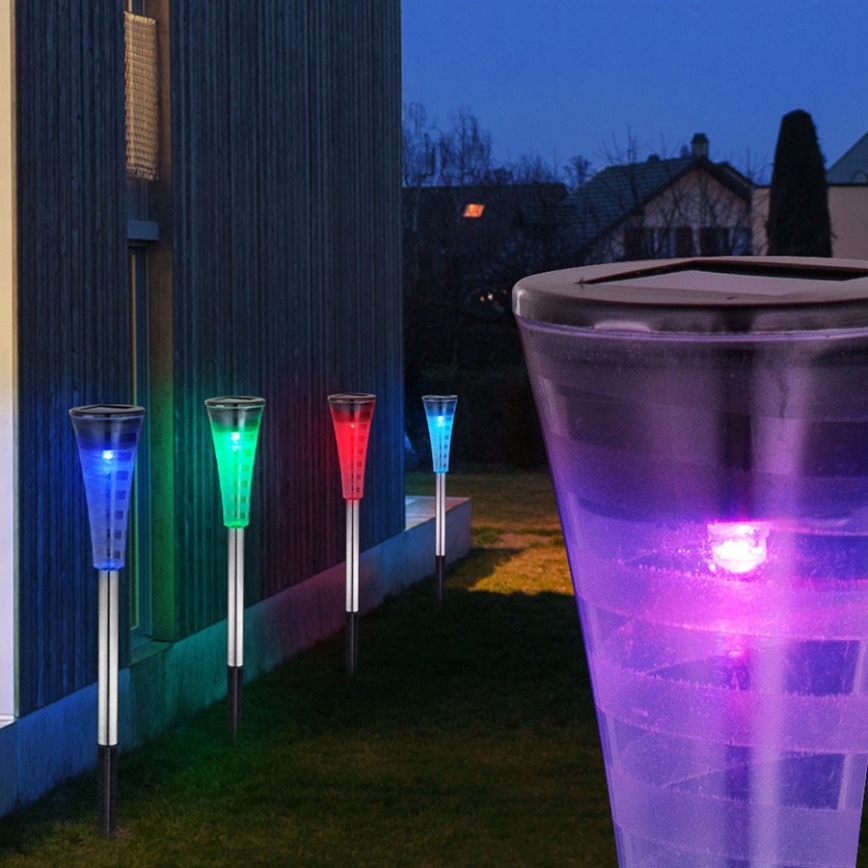 Globo 33079-5 - KOMPLEKTS 5x Saules enerģijas lampa RGB-LED/0,06W/3,2V