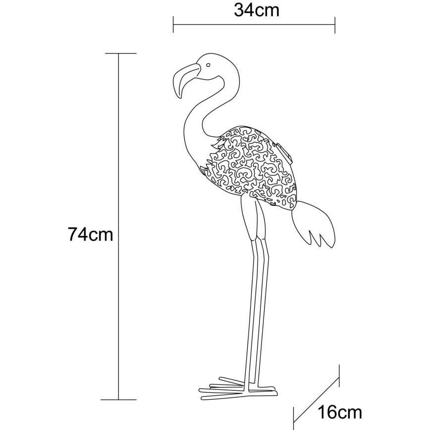 Globo - LED saules gaismeklis LED/3V IP44 300 mAh flamingo