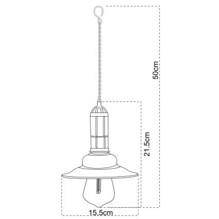 Globo - LED Saules enerģijas lustra ķēdē LED/0,06W/1,2V IP44 150 mAh