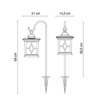 Globo - LED Saules enerģijas lampa LED/0,05W/3,2V IP44