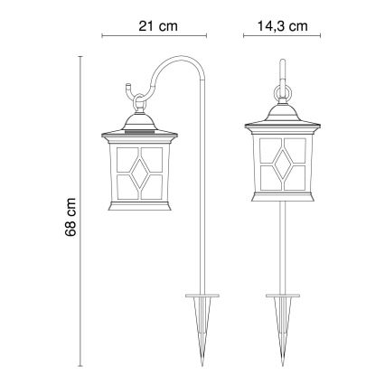 Globo - LED Saules enerģijas lampa LED/0,06W IP44 300 mAh