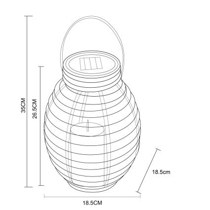 Globo - LED Saules enerģijas lampa LED/0,06W/3,2V IP44 rotangpalma