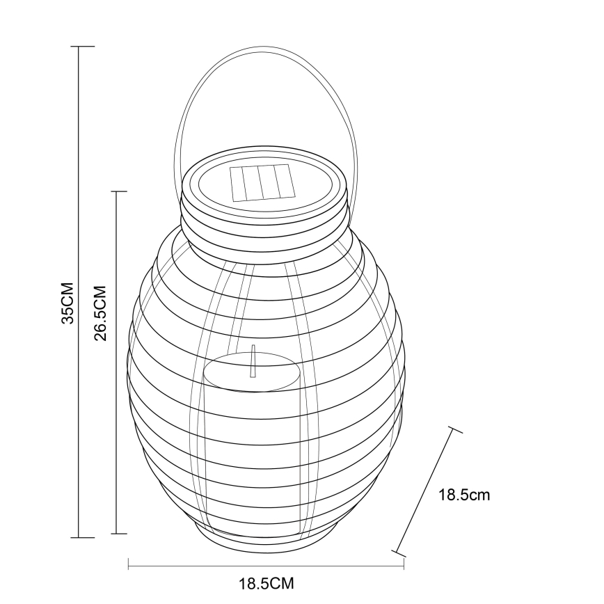 Globo - LED Saules enerģijas lampa LED/0,06W/3,2V IP44 rotangpalma