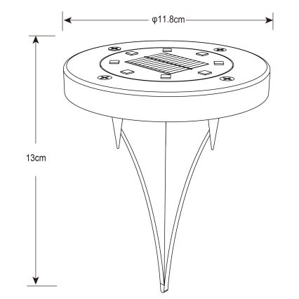 Globo - KOMPLEKTS 2x LED Saules enerģijas lampa LED/0,8W/3V IP44 300 mAh