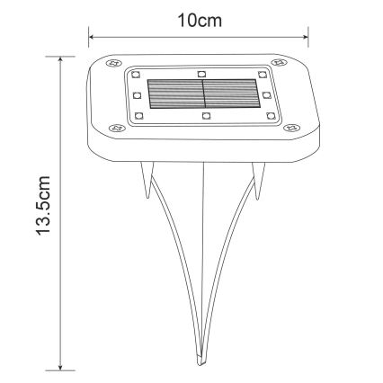 Globo - KOMPLEKTS 2x LED Saules enerģijas lampa LED/0,8W/1,2V IP44 300 mAh