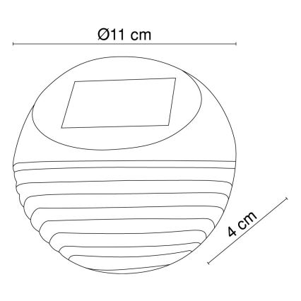 Globo - LED Saules enerģijas sienas lampa 2xLED/0,06W/1,2V IP44