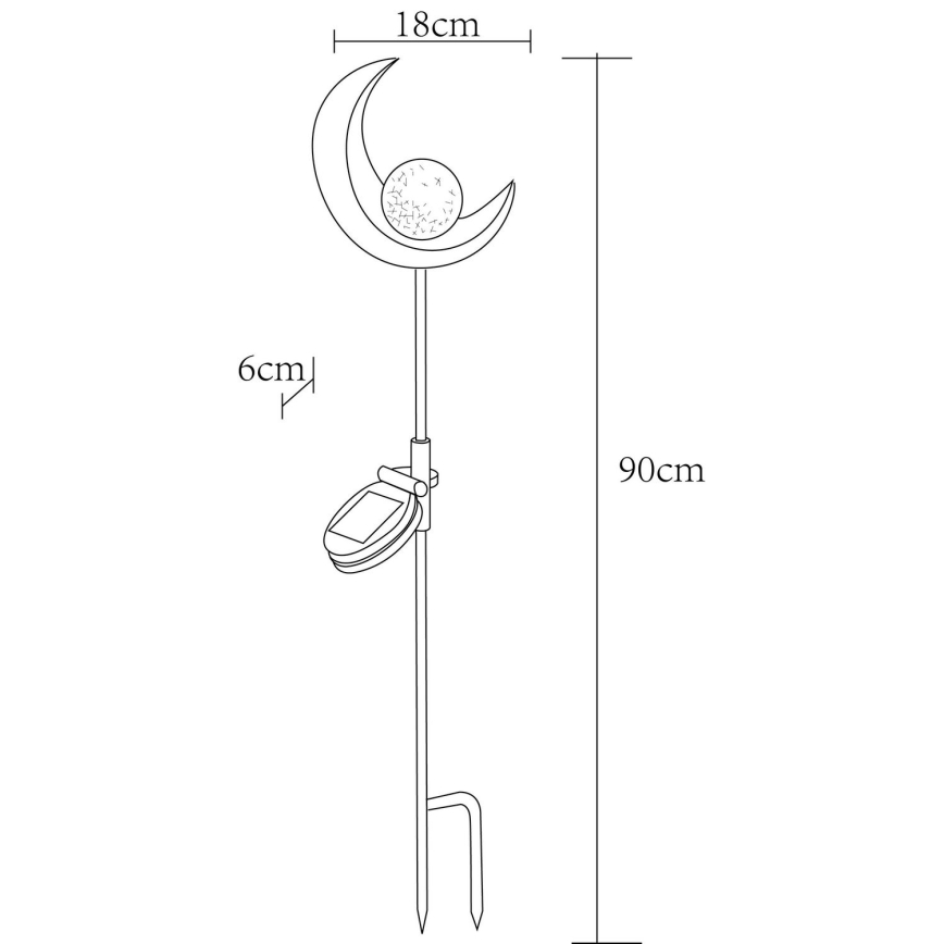 Globo - LED Saules enerģijas lampa LED/0,02W/3V 600mAh IP44 bronza