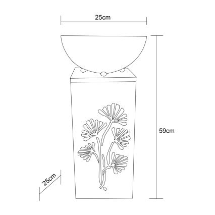 Globo - LED saules gaismeklis ar puķupodu LED/3V IP44 300 mAh