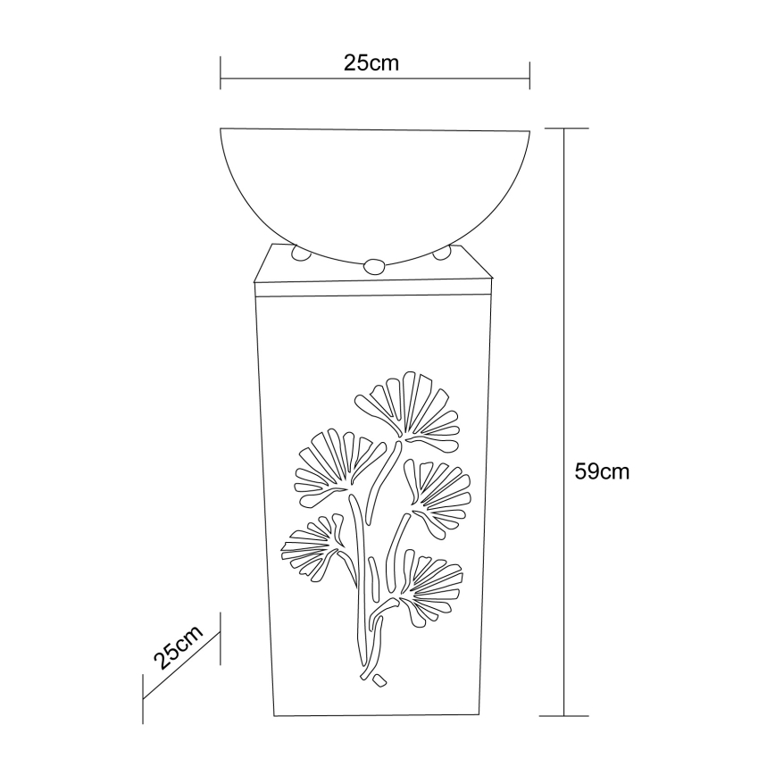 Globo - LED saules gaismeklis ar puķupodu LED/3V IP44 300 mAh