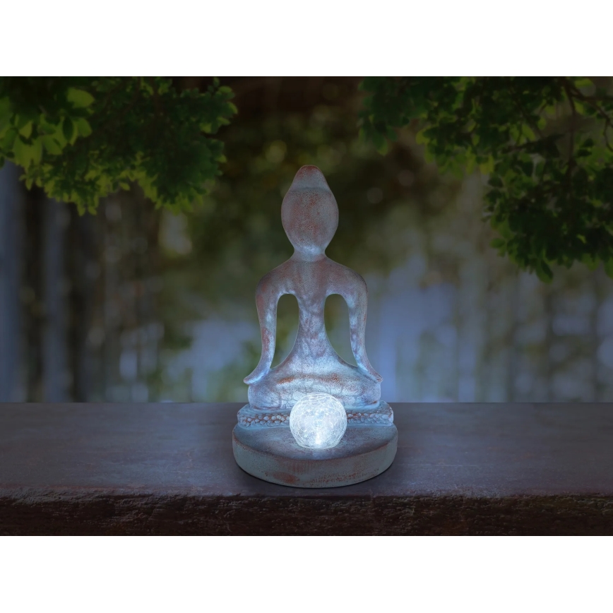 Globo - LED saules gaismeklis LED/3V IP44 200 mAh Buddhas statuja