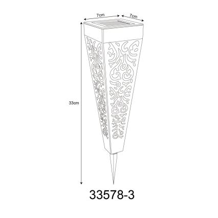 Globo - KOMPLEKTS 3x LED Saules enerģijas lampa LED/0,1W/3V IP44