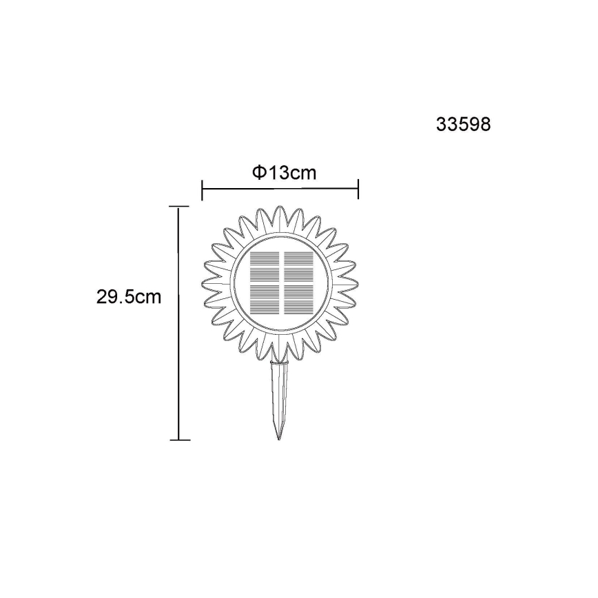 Globo - LED Saules enerģijas lampa LED/0,06W/3V slunečnice IP44