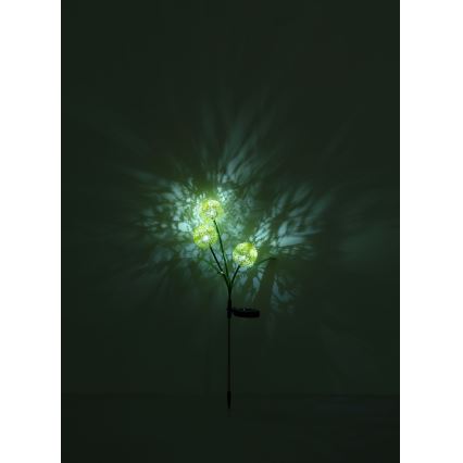 Globo - LED saules lampa 3xLED/0,06W/3V 5000K IP44 200 mAh dzeltena