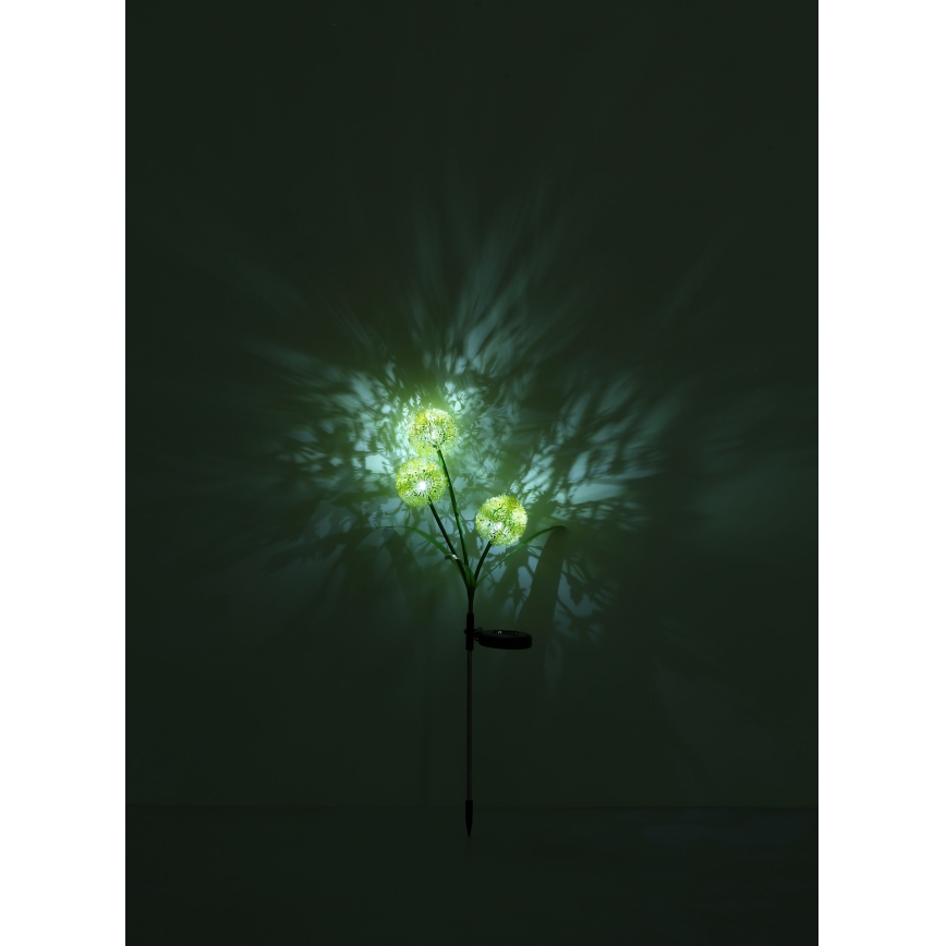Globo - LED saules lampa 3xLED/0,06W/3V 5000K IP44 200 mAh dzeltena