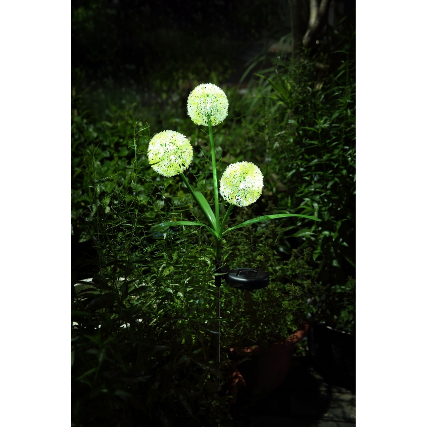 Globo - LED saules lampa 3xLED/0,06W/3V 5000K IP44 200 mAh dzeltena