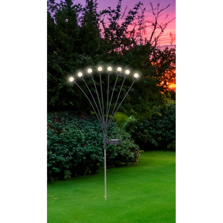 Globo - LED Saules enerģijas lampa 8xLED/0,06W/3,2V 3000K IP44
