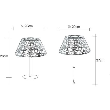 Globo - LED Saules enerģijas lampa LED/0,06W/3V 3000K IP44