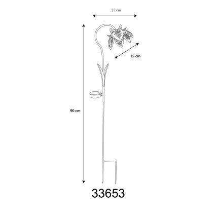 Globo - LED saules gaismeklis LED/3,2V IP44 200 mAh zieds