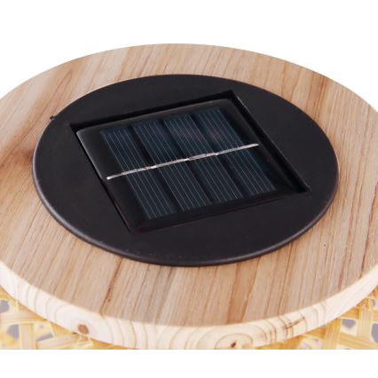 Globo - LED Saules enerģijas lampa LED/0,06W/3V bambusa IP44 600 mAh