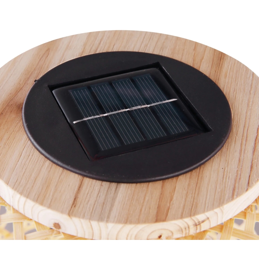 Globo - LED Saules enerģijas lampa LED/0,06W/3V bambusa IP44 600 mAh