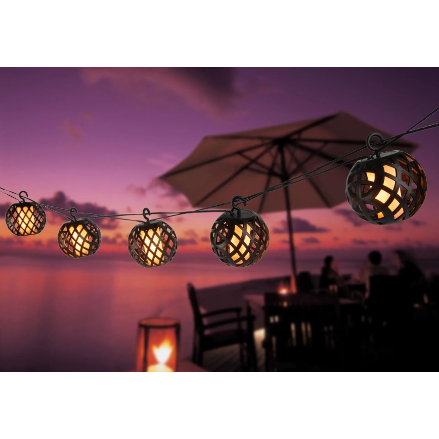 Globo - LED Saules enerģijas dekoratīva virtene 98xLED/0,1W/3V 410 cm IP44