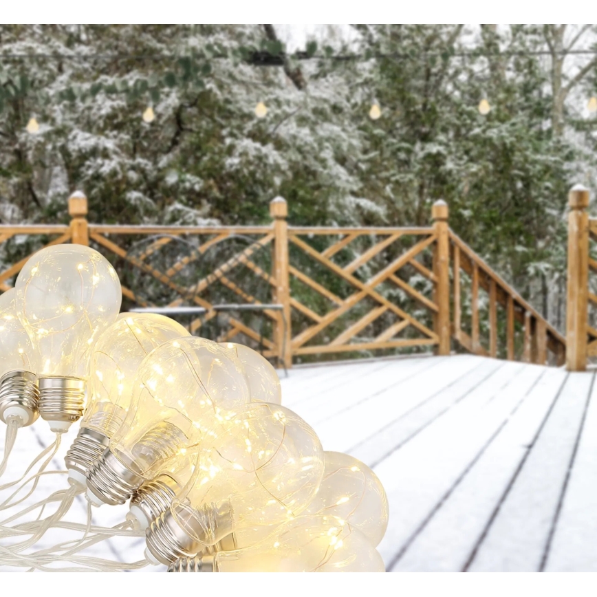 Globo - LED Saules enerģijas virtene 10xLED/0,06W/3,2V 380 cm IP44