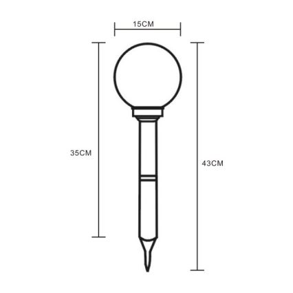 Globo - LED Saules enerģijas lampa 2xLED/0,06W/1,2V IP44