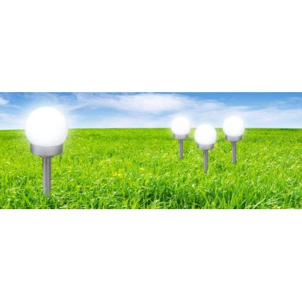 Globo - KOMPLEKTS 3x LED Saules enerģijas lampa LED/0,06W/3V 4000K d. 10 cm IP44