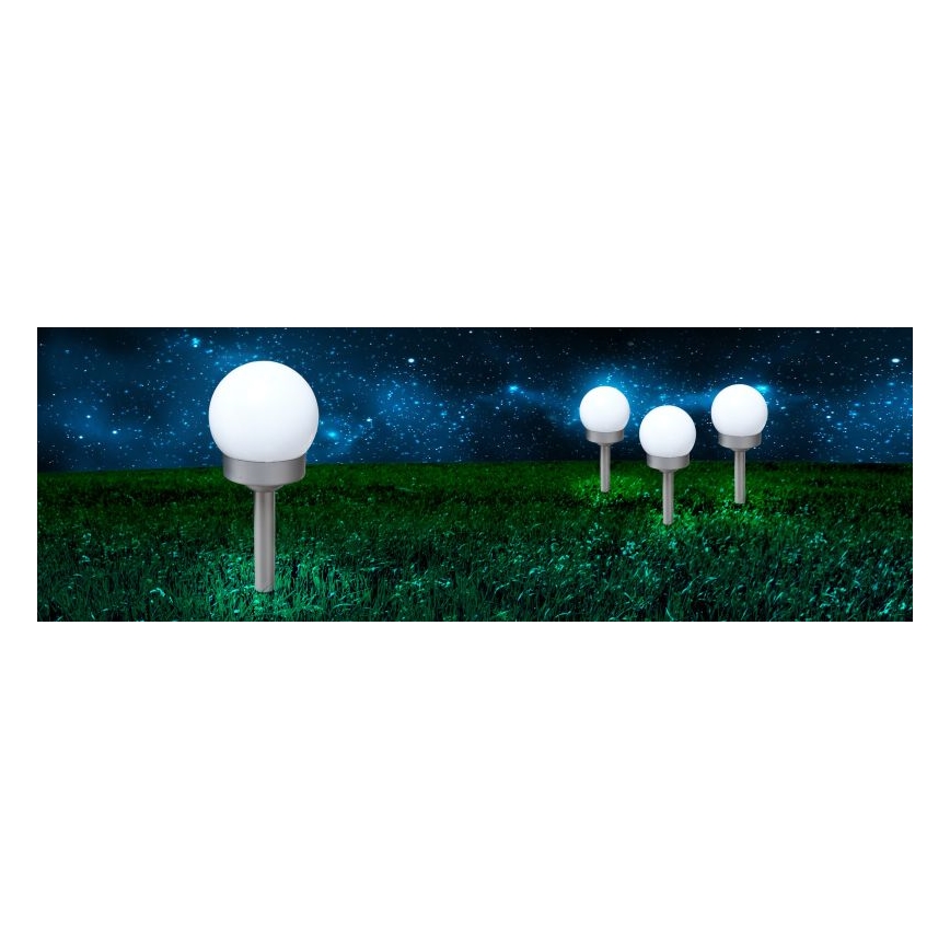 Globo - KOMPLEKTS 3x LED Saules enerģijas lampa LED/0,06W/3V 4000K d. 10 cm IP44