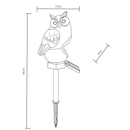 Globo - LED Saules enerģijas lampa LED/0,06W/3V IP44 pūce