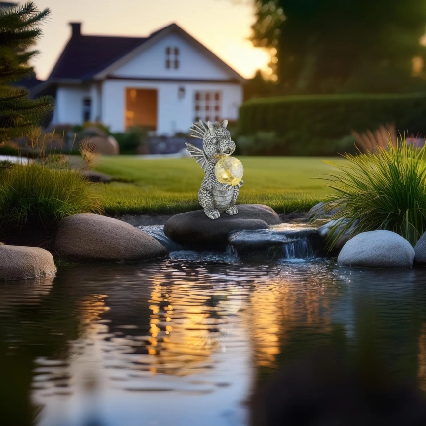 Globo - LED Saules dekorācija LED/0,02W/3V IP44 pūķis 300 mAh