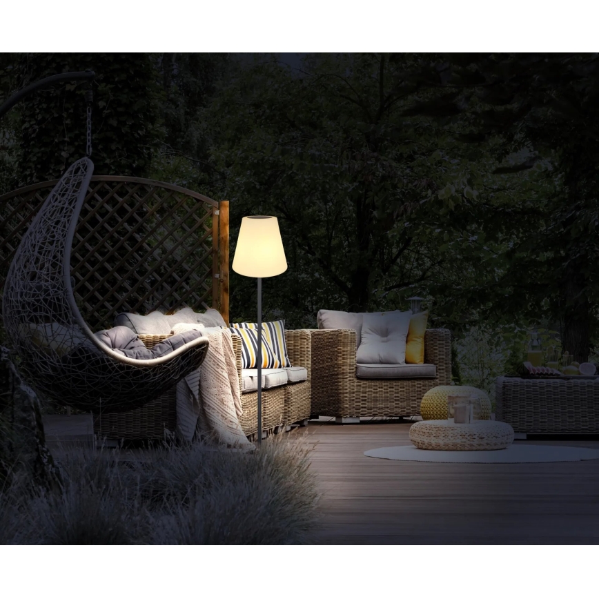 Globo - LED RGB Saules enerģijas skārienvadāma grīdas stāvlampa LED/0,1W/3V IP44 2000 mAh + tālvadības pults