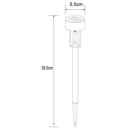 Globo - LED Saules enerģijas lampa LED/0,06W/1,2V IP44