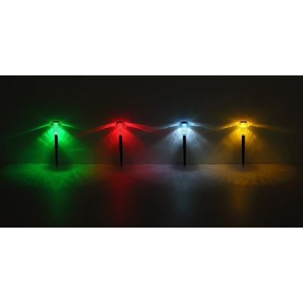 Globo - KOMPLEKTS 4x LED RGB Saules eneģijas lampa LED/0,05W/3V IP44