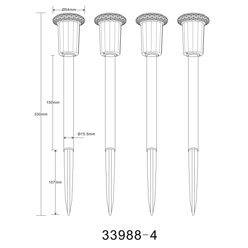 Globo - KOMPLEKTS 4x LED Saules enerģijas lampa LED/0,06W/1,2V IP44
