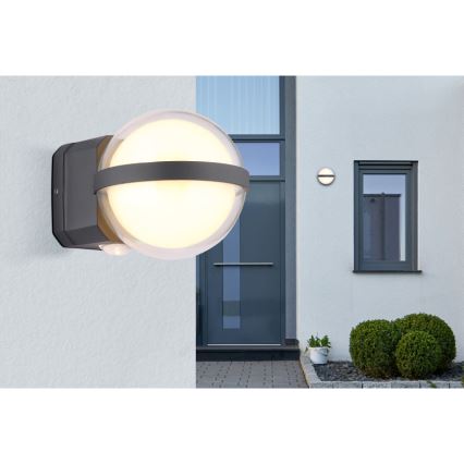 Globo - LED Āra sienas lampa LED/12W/230V IP54 melna