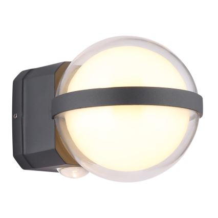 Globo - LED Āra sienas lampa LED/12W/230V IP54 melna