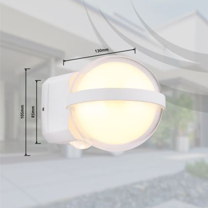 Globo - LED Āra sienas lampa LED/12W/230V IP54 balta