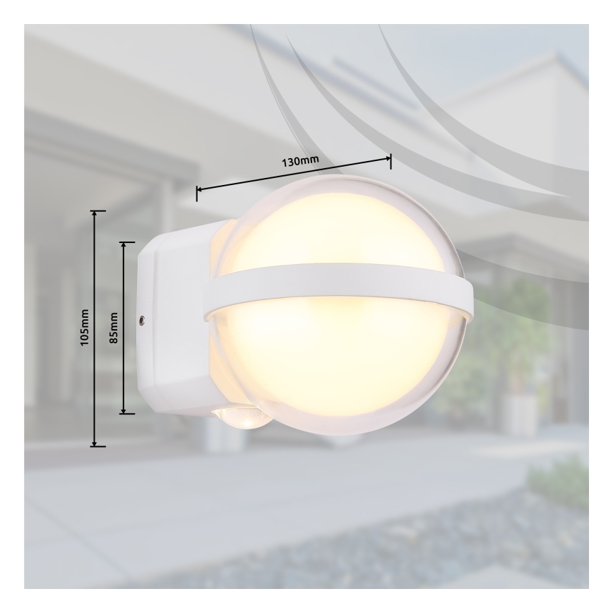 Globo - LED Āra sienas lampa LED/12W/230V IP54 balta