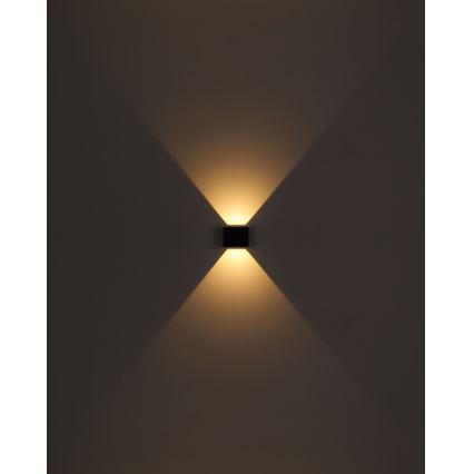 Globo - LED Āra sienas lampa 2xLED/3W/230V IP44 melna