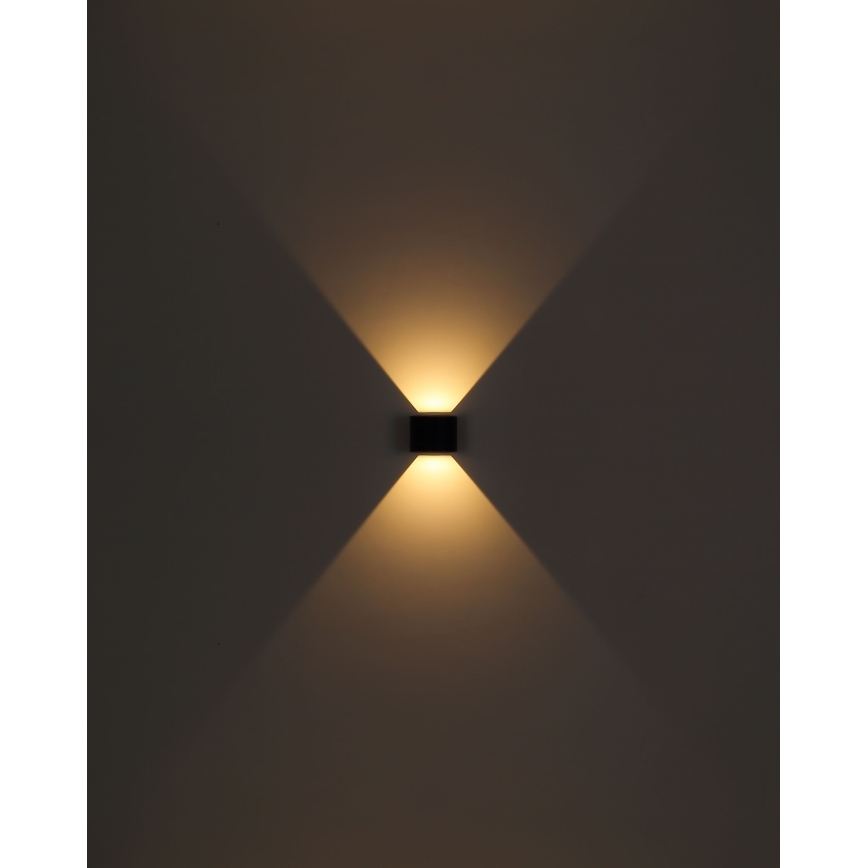 Globo - LED Āra sienas lampa 2xLED/3W/230V IP44 melna