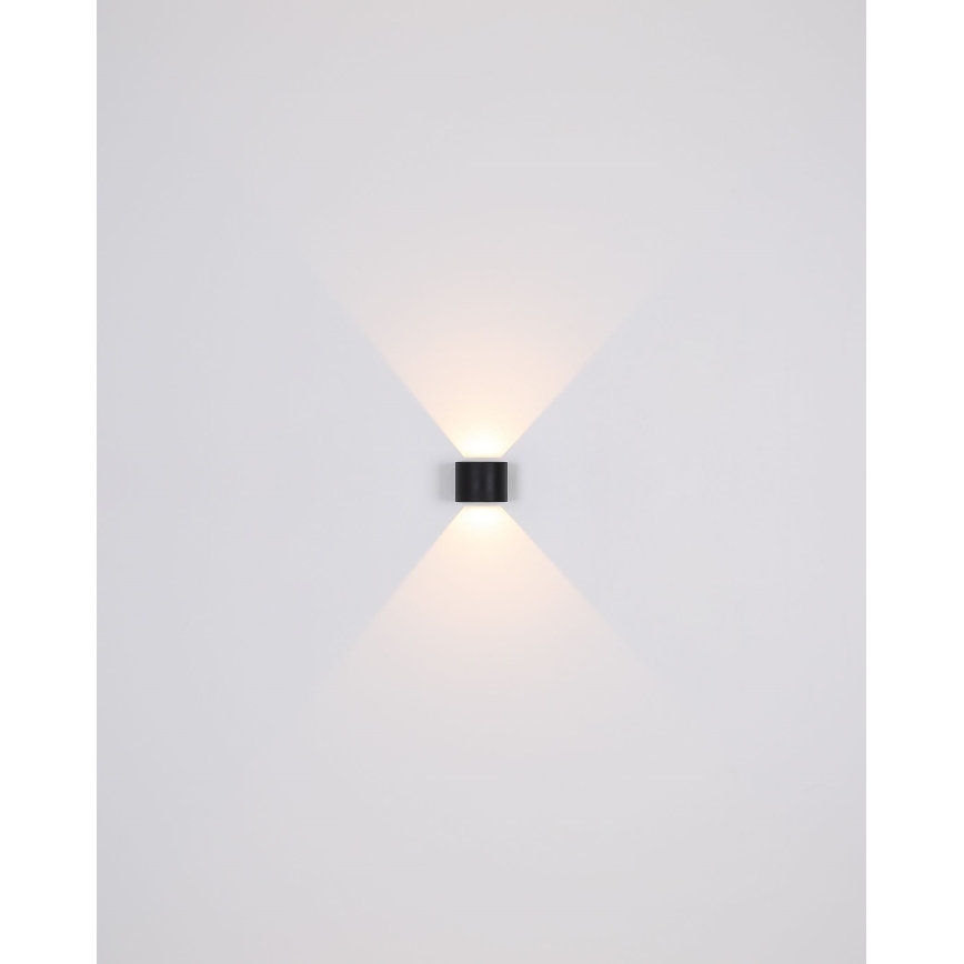 Globo - LED Āra sienas lampa 2xLED/3W/230V IP44 melna
