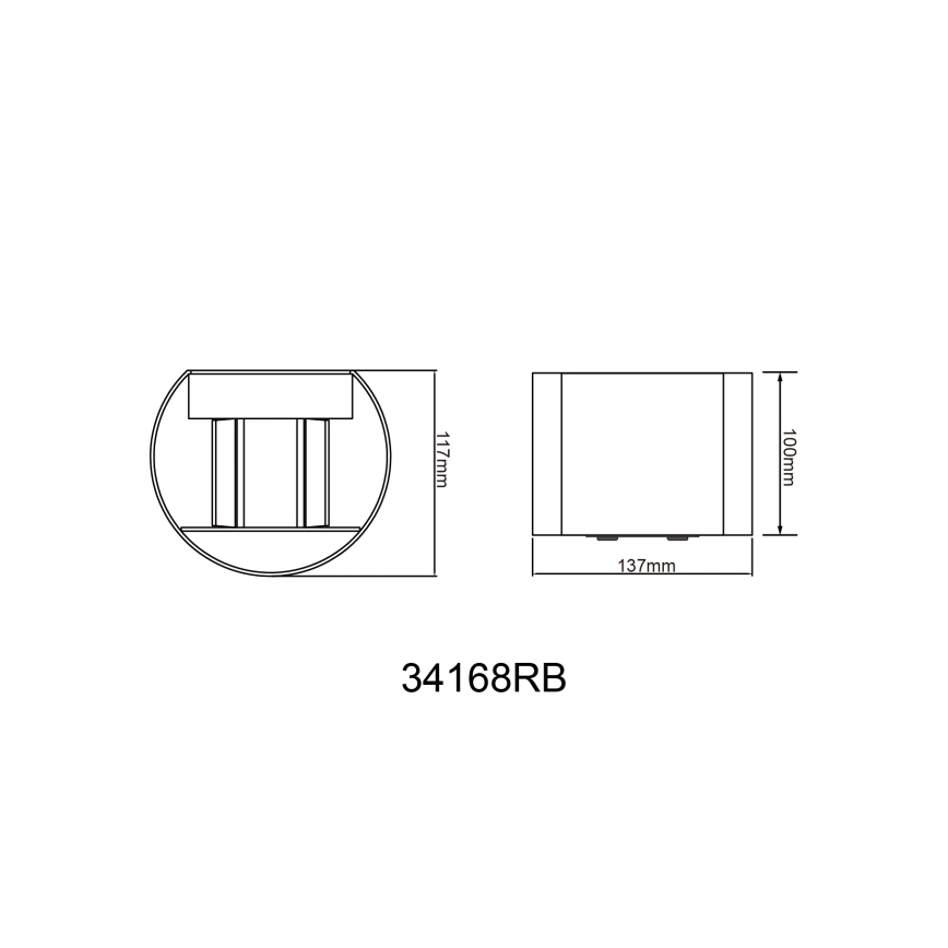 Globo - LED Āra sienas lampa 2xLED/3W/230V IP44 melna