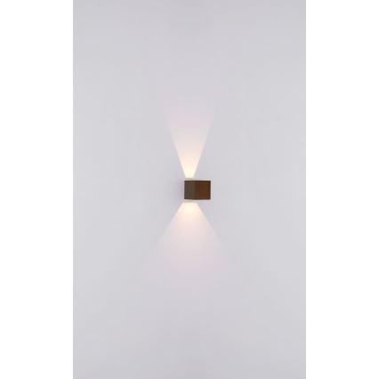 Globo - LED Āra sienas lampa 2xLED/3W/230V IP44 brūna