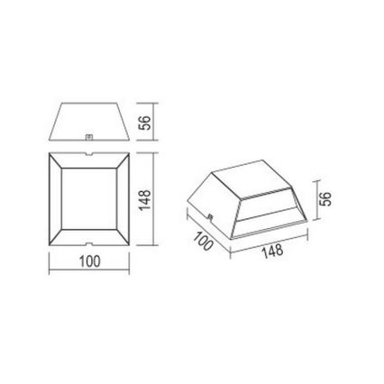 Globo - LED Āra sienas lampa LED/7W/230V IP54 antracīta