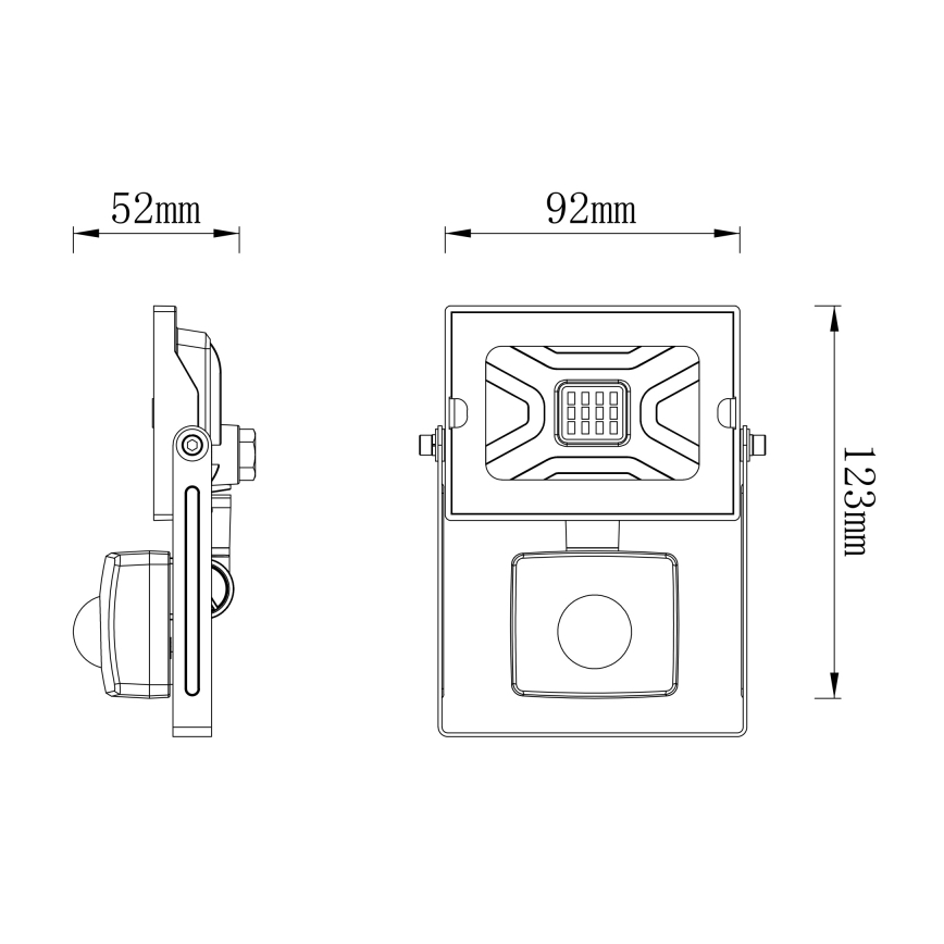 Globo - LED Prožektors ar sensoru LED/10W/230V IP44