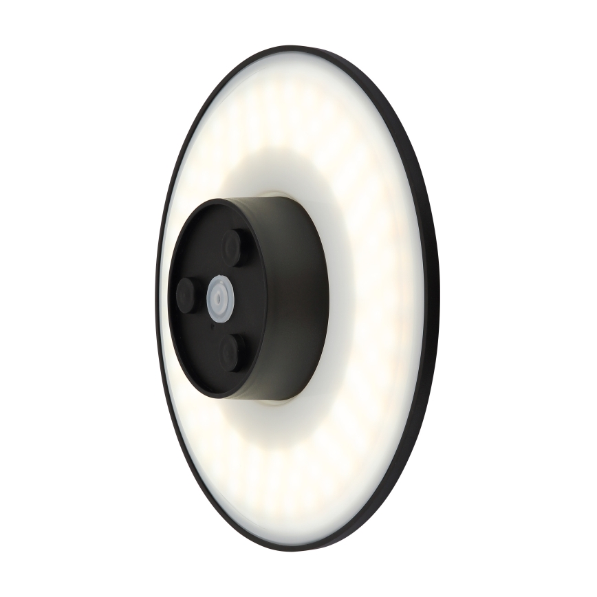 Globo - LED Āra sienas lampa LED/15W/230V 3000/4000/6000K d. 25,2 cm IP44 melna