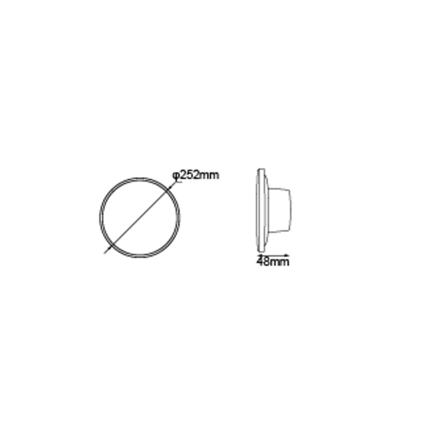 Globo - LED Āra sienas lampa LED/15W/230V 3000/4000/6000K d. 25,2 cm IP44 melna
