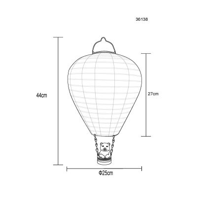 Globo - LED Piekarams saules enerģijas rotājums 24xLED/0,06W/3V IP44 lidojošs balons
