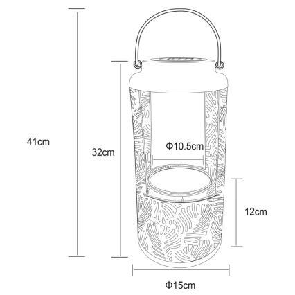 Globo - LED Saules enerģijas lampa LED/0,06W/3V 3000K IP44